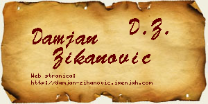 Damjan Žikanović vizit kartica